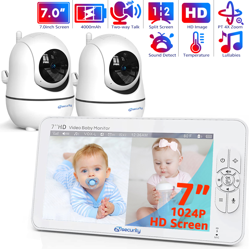 Baby Monitor Split Screen - 7.0 inch Video Baby Monitor HD