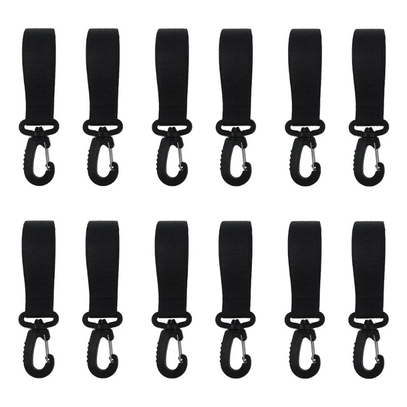 Baby Nursery Hooks - 12Pcs Baby Stroller Hooks Rotatable Hanging
