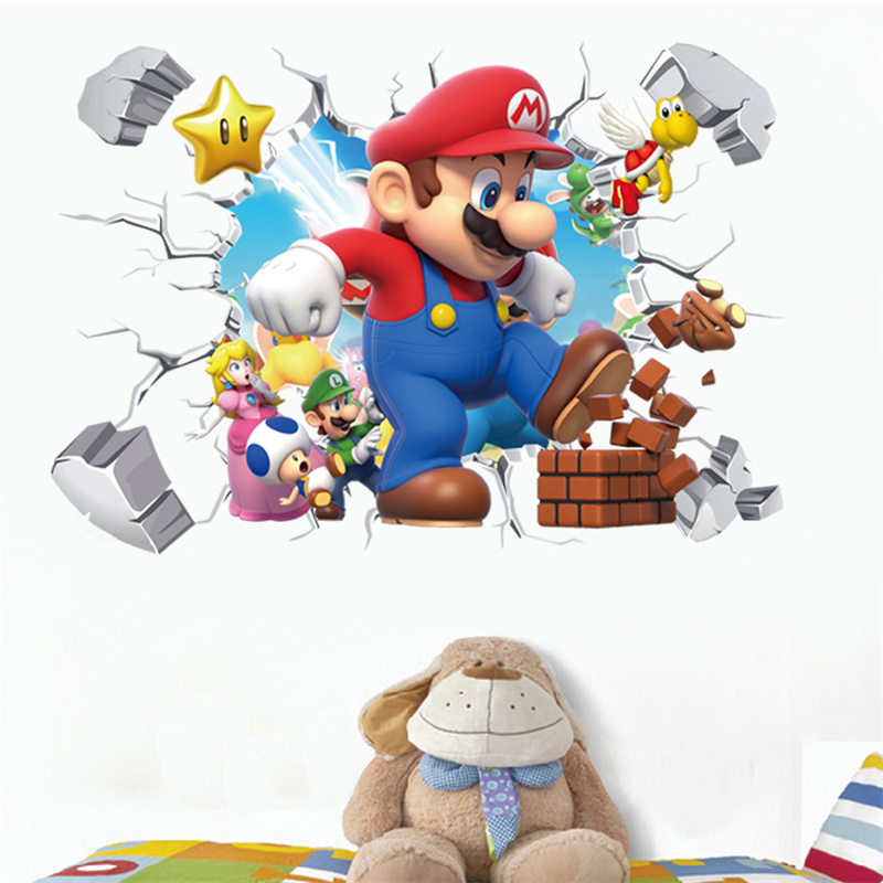 Baby Nursery Wallpaper - 3D Cartoon Anime Game Characters Wall
