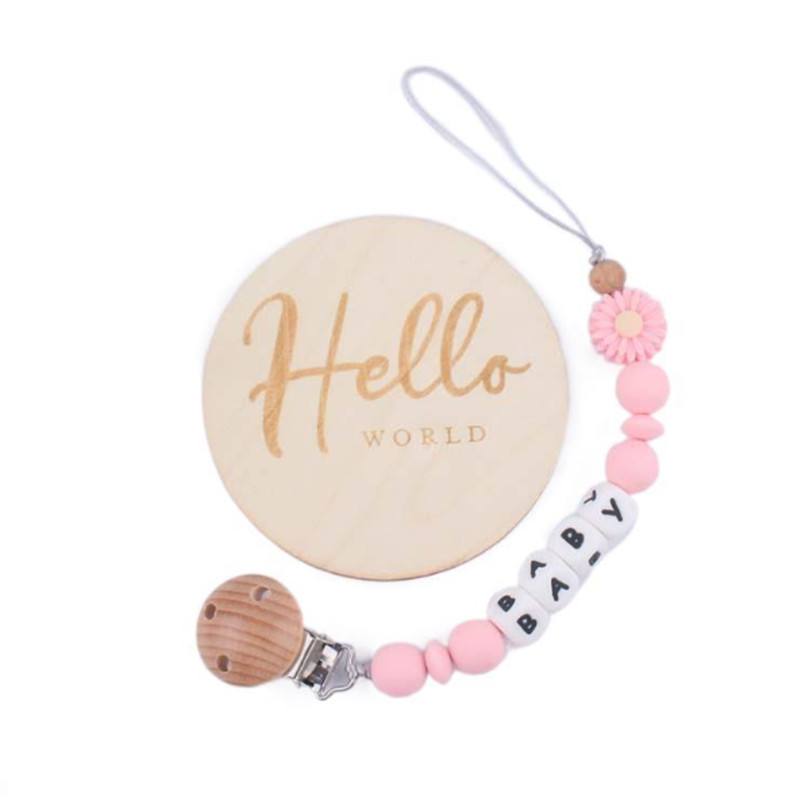 Milestone Card Set - 2pcs/set Personalized Name Sunflower Baby Pacifier