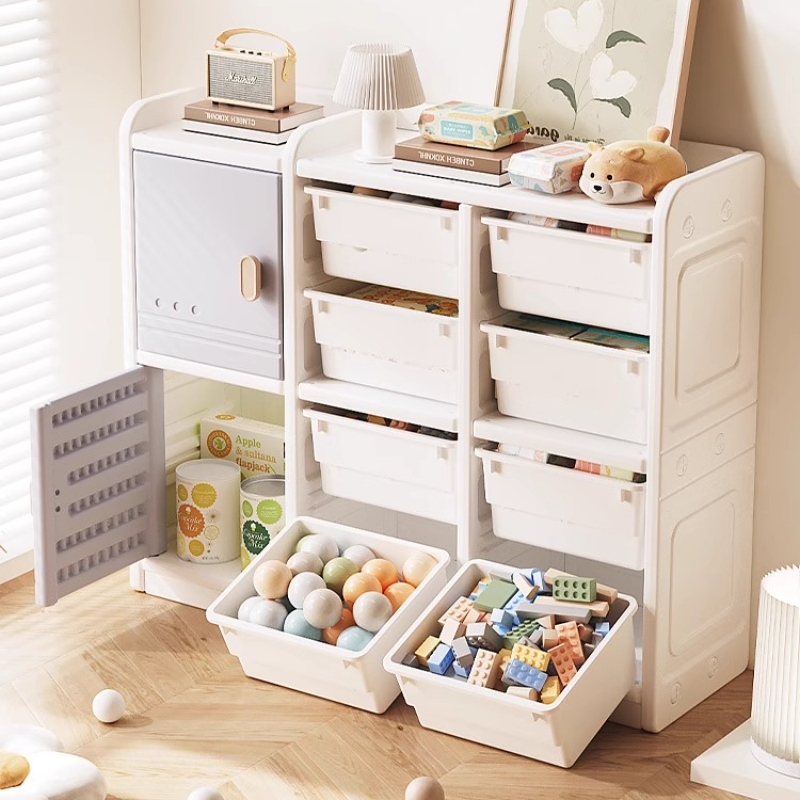 Baby Nursery Bookshelf - Kids Toy Storage Organizer with Sorting