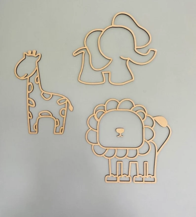 Baby Nursery Kit - 3pcs Hollow Animals Figurine for Baby