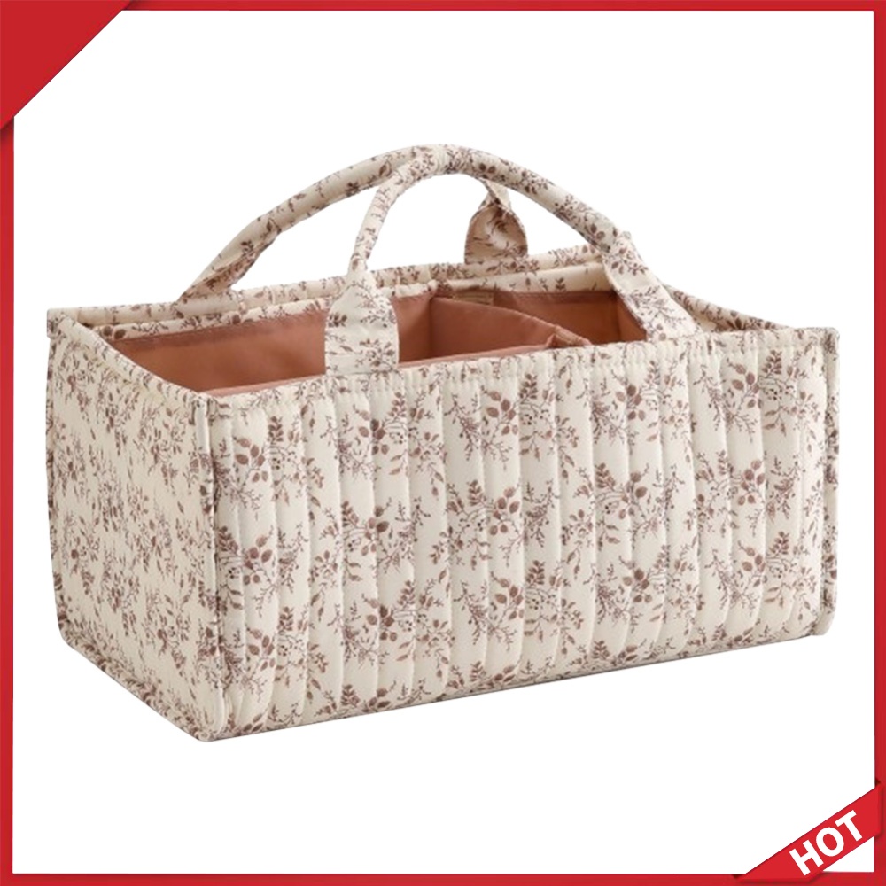 Baby Nursery Must Haves - Floral Nursery Storage Basket with Removable
