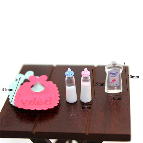 Baby Nursery Kit - 1:12 Dolls House Miniature Baby Bottles