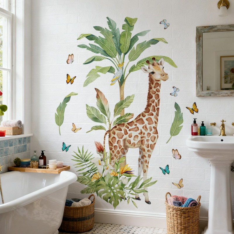 Baby Nursery Murals - Large Forest Animal Giraffe Wall Sticker