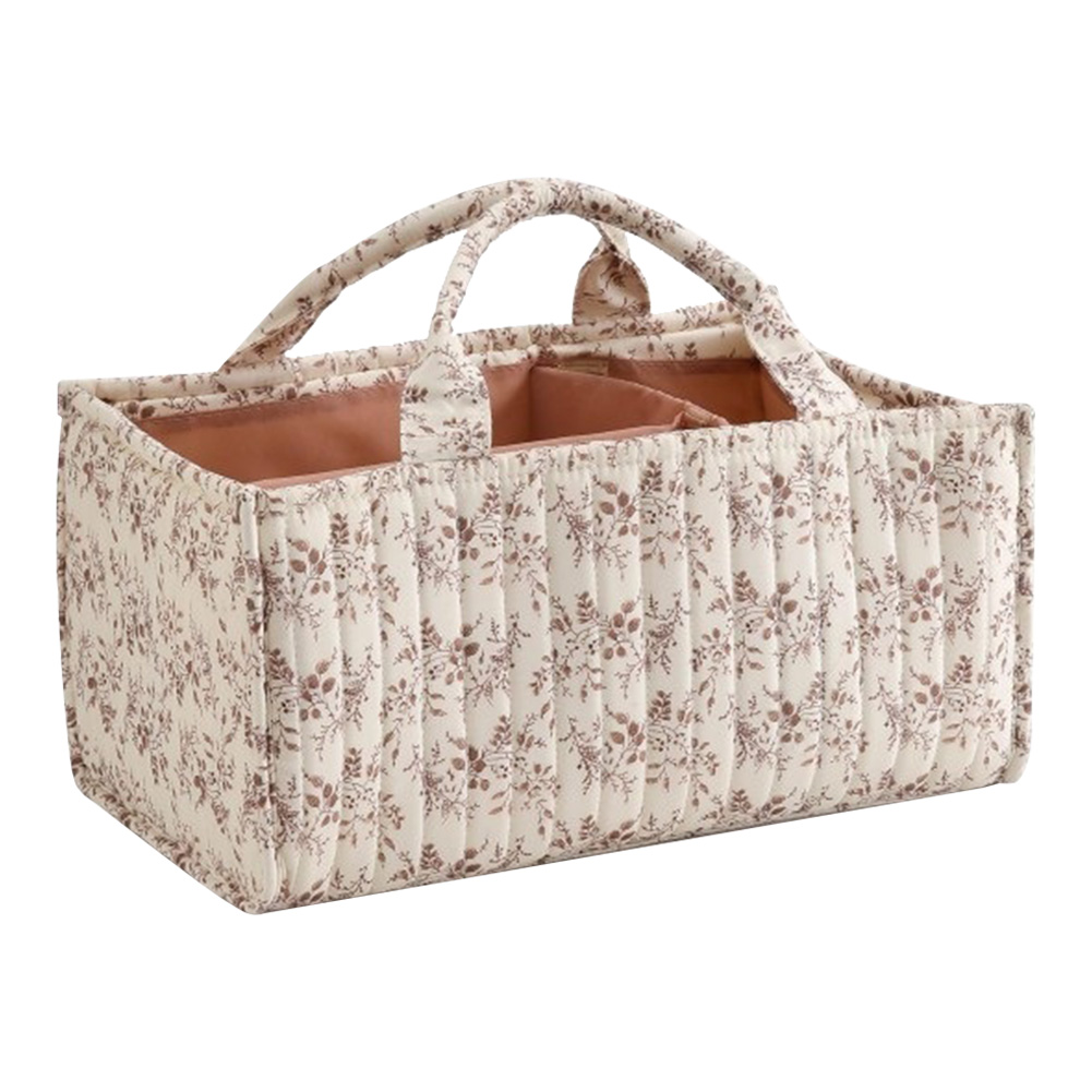 Baby Nursery Must Haves - Floral Diaper Caddy Organizer with Removable