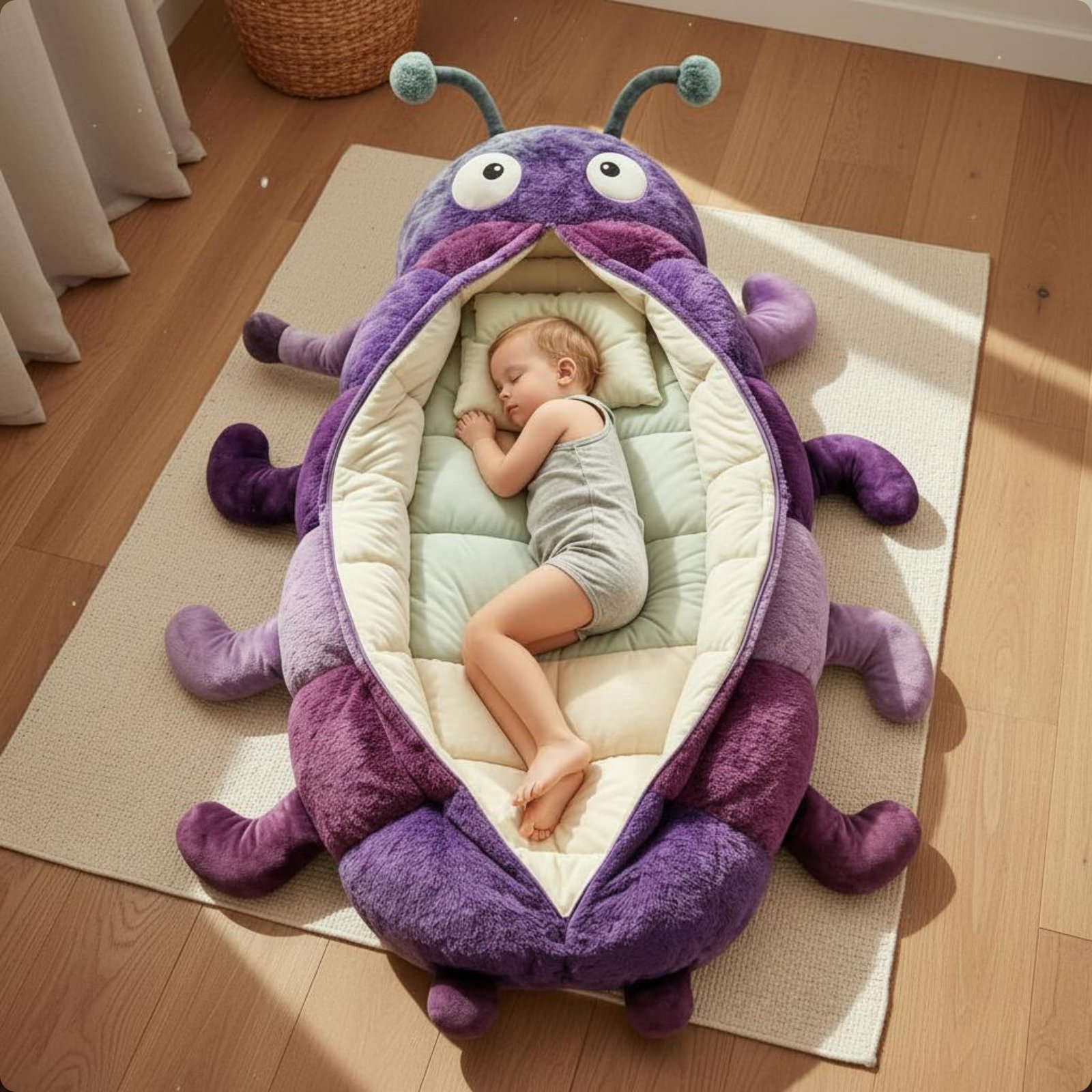 Baby Nursery Bedding - Segmented Caterpillar Sleeping Bag Full-Body Comfort