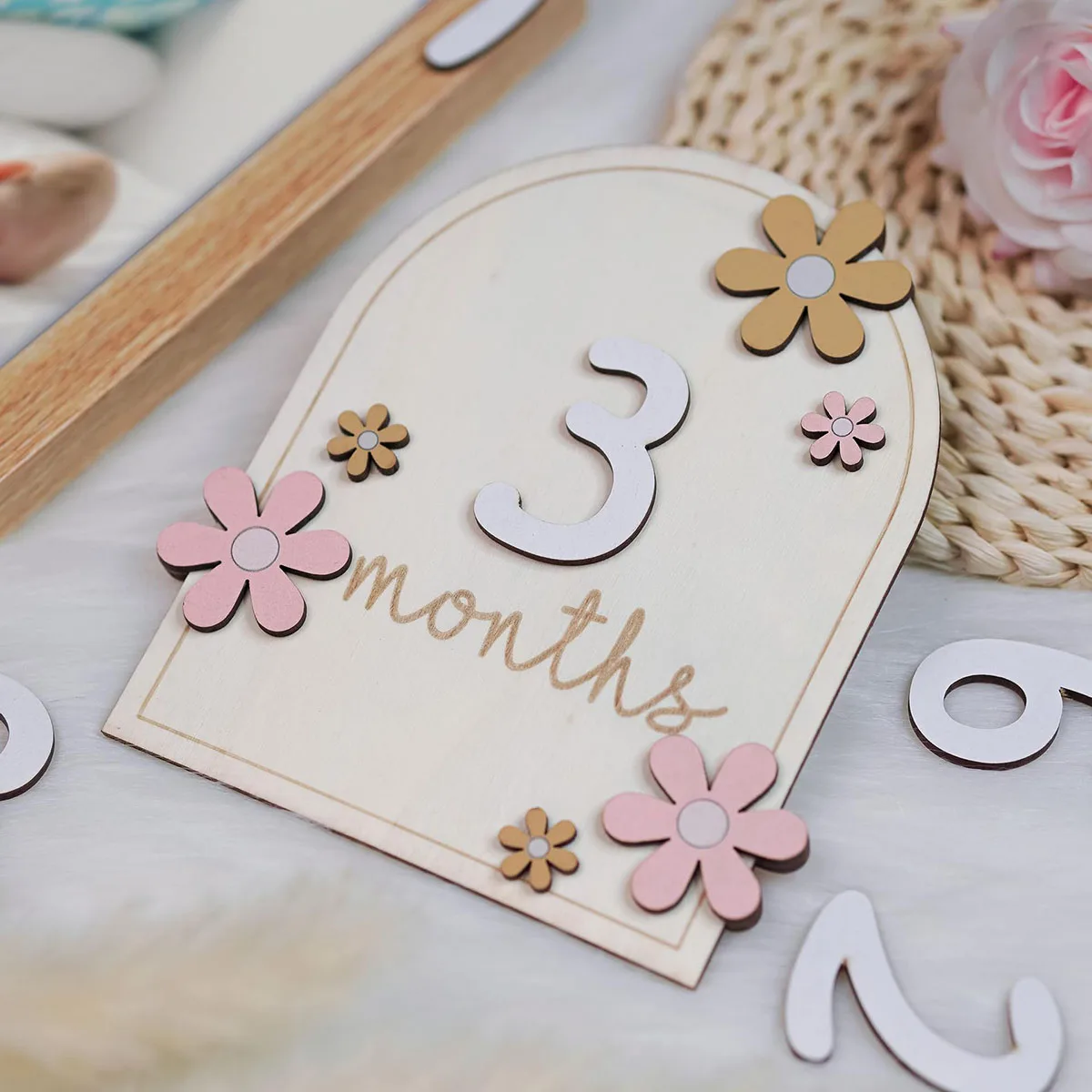 Milestone Card Set - Girls Boys Newborn Photography Props Baby