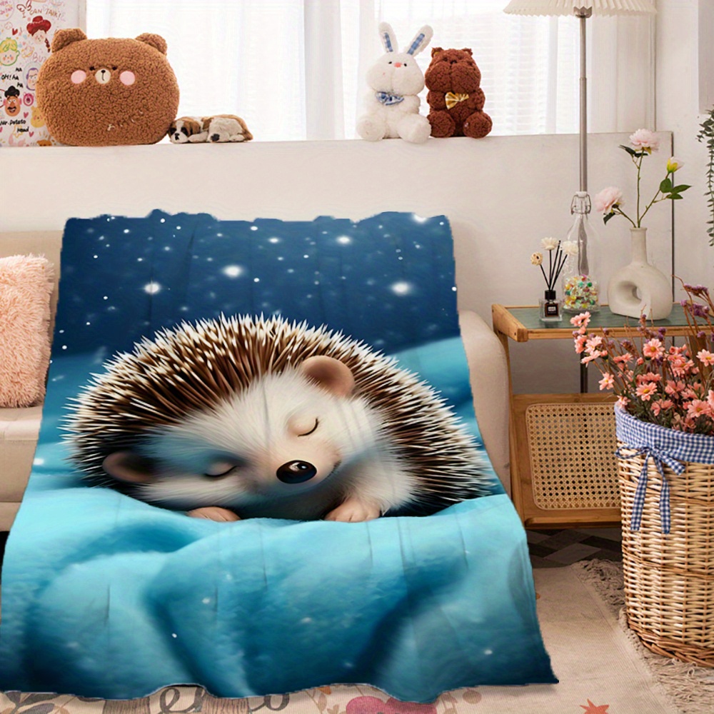 Baby Nursery Bedding - Cute Hedgehog Nursery Blanket Throw Baby