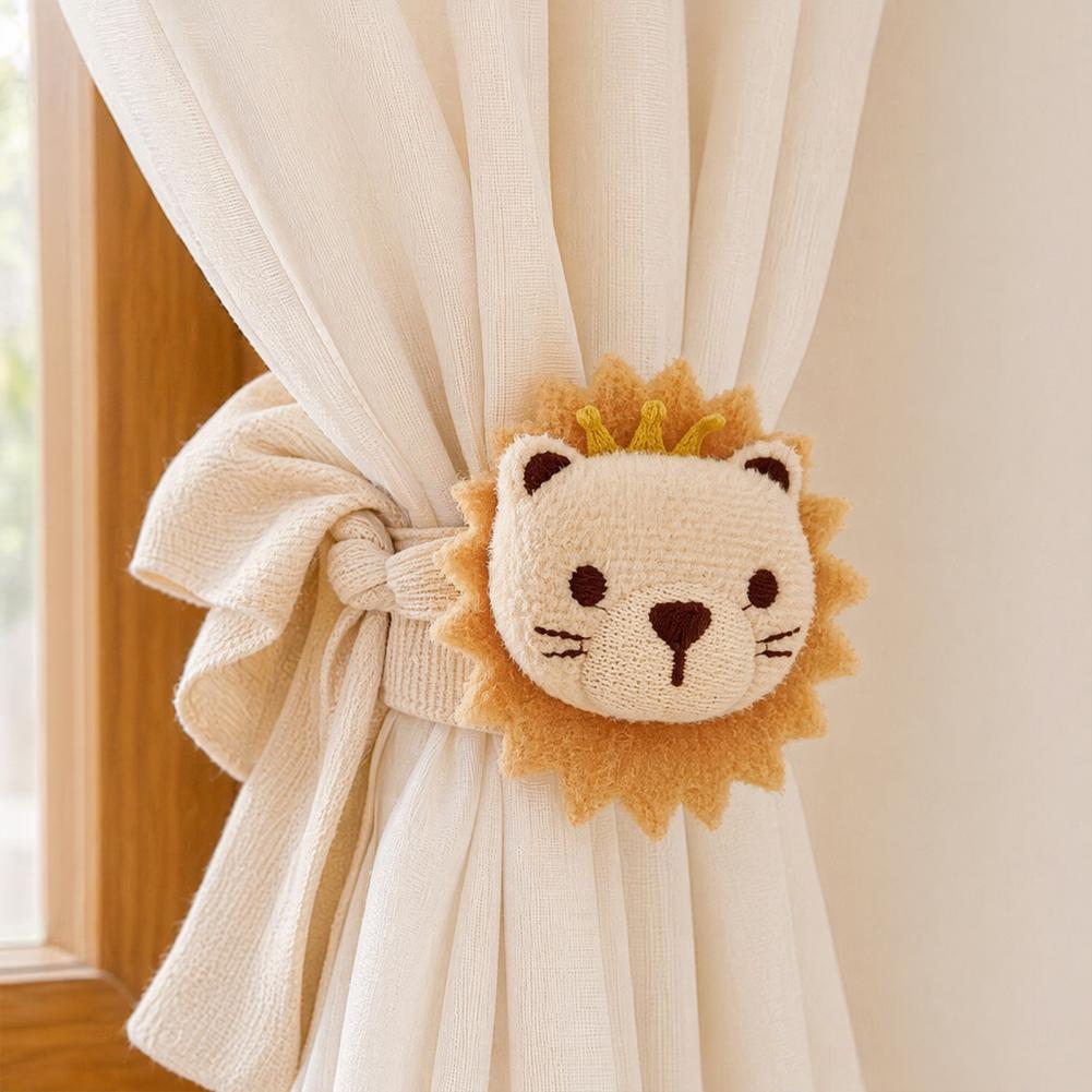 Baby Nursery Fabric - Plush Curtain Holder Lion Curtain Tieback