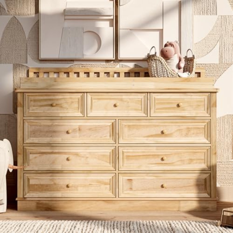 Baby Nursery Dresser - Baby Changing Table Dresser, 100% Solid