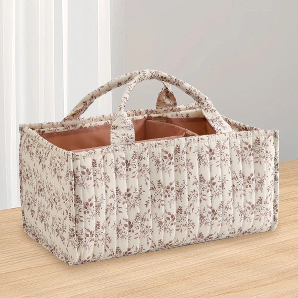 Baby Nursery Must Haves - Floral Diaper Caddy Organizer with Removable