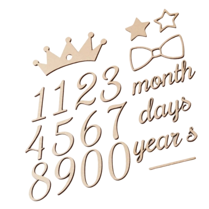 Baby Nursery Keepsake - Gỗ Các Cột Mốc Số Và