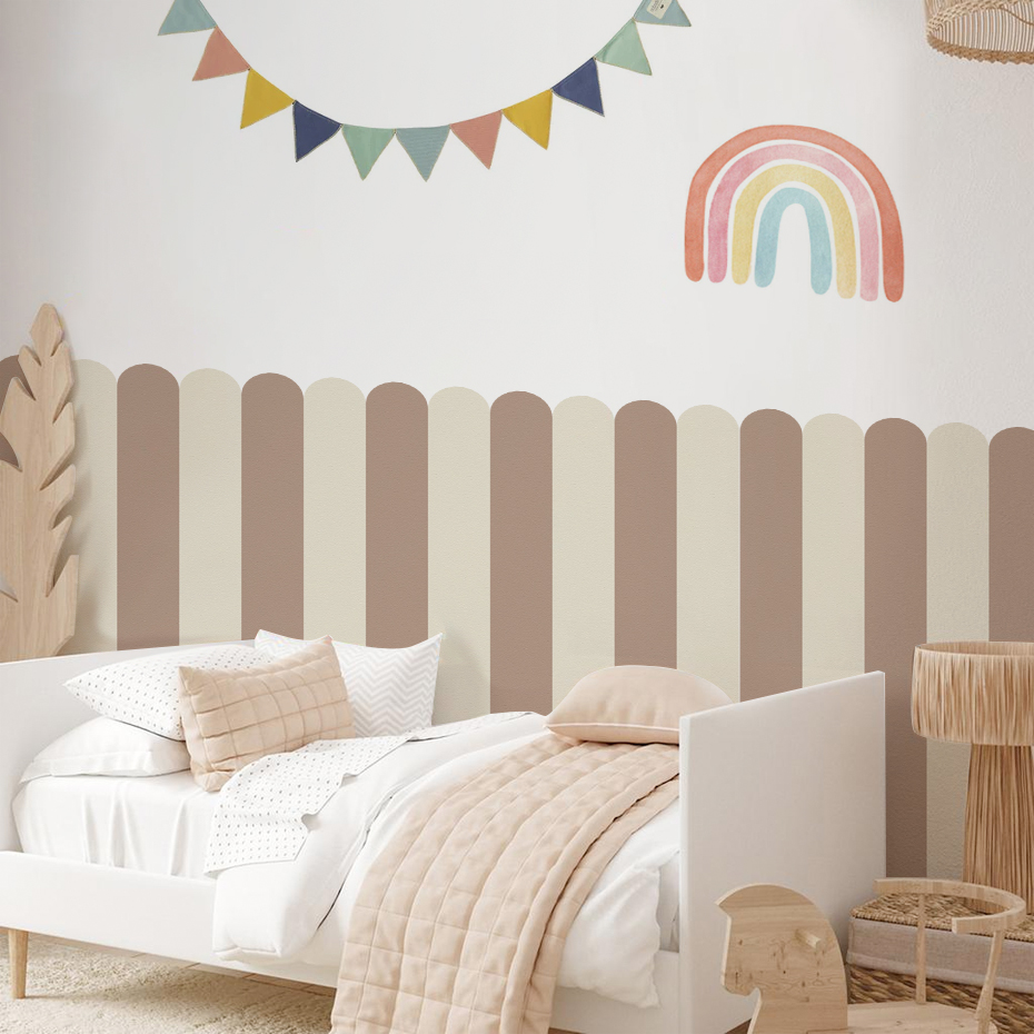 Baby Nursery Wallpaper - Multicolor Vertical Striped Arc Wallpaper Nursery