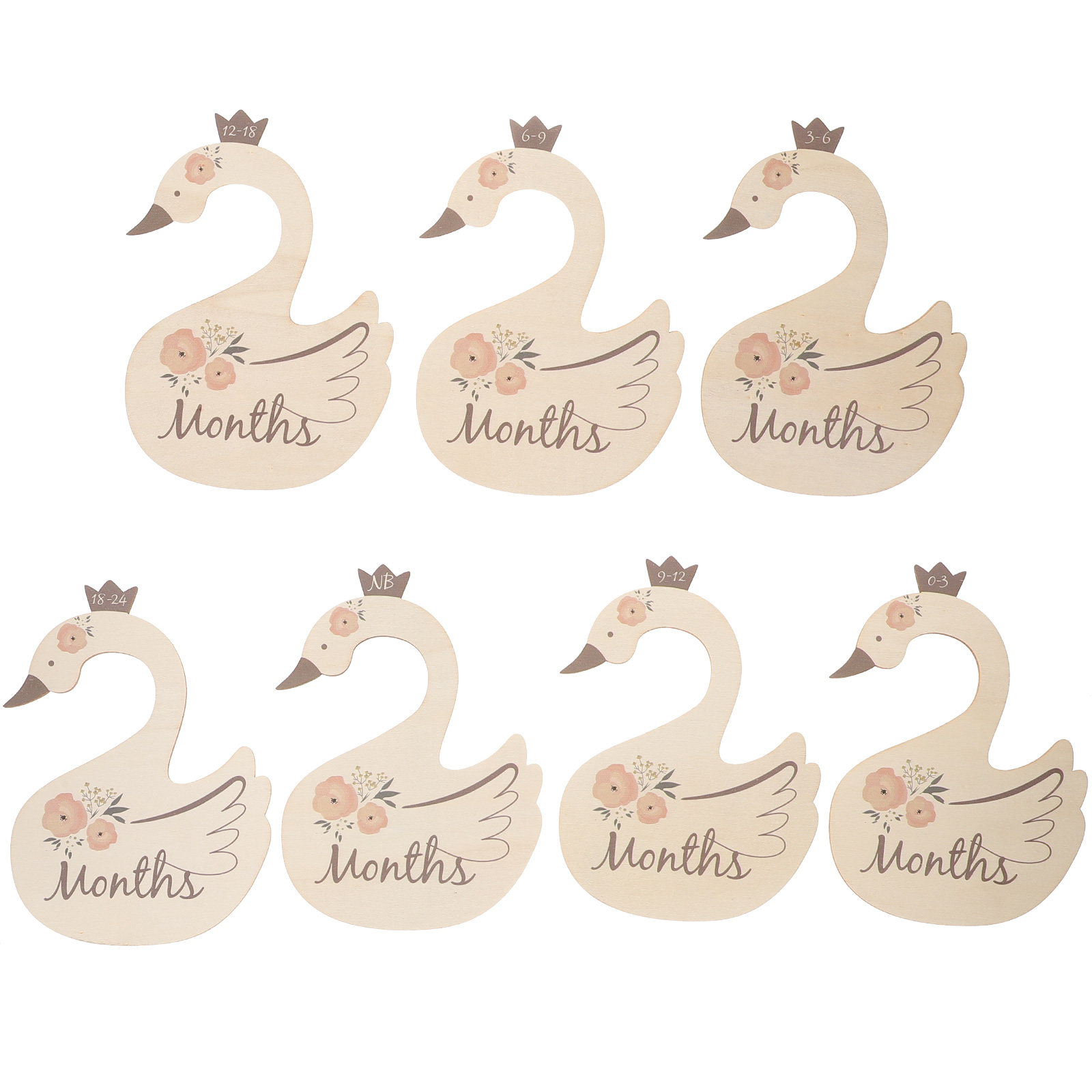 7Pcs Swan Baby Clothes Size Di - đánh giá và giá Baby Nursery Organizer