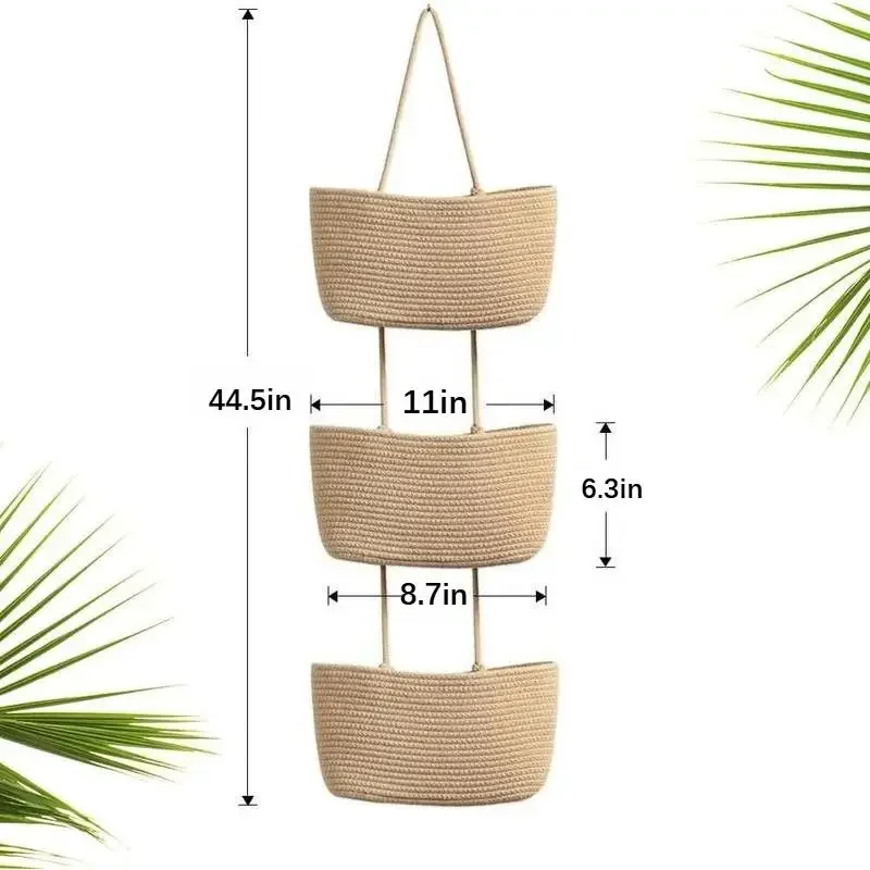 3-Tier Woven Cotton Hanging St - đánh giá và giá Baby Nursery Hooks