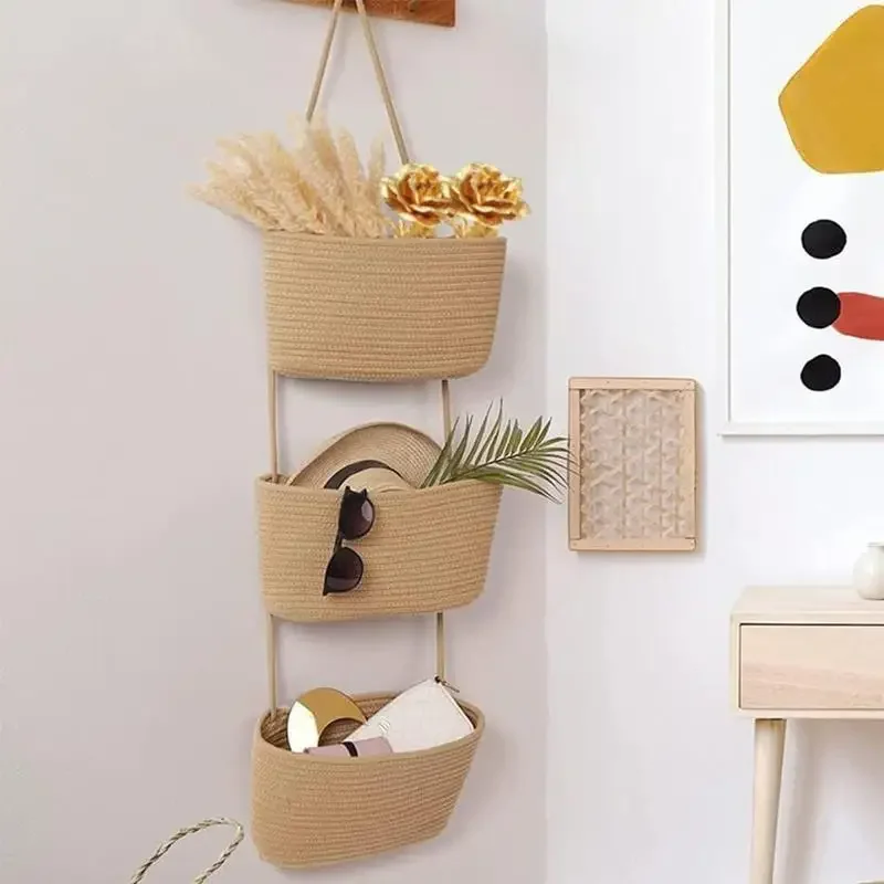 3-Tier Woven Cotton Hanging St - đánh giá và giá Baby Nursery Hooks