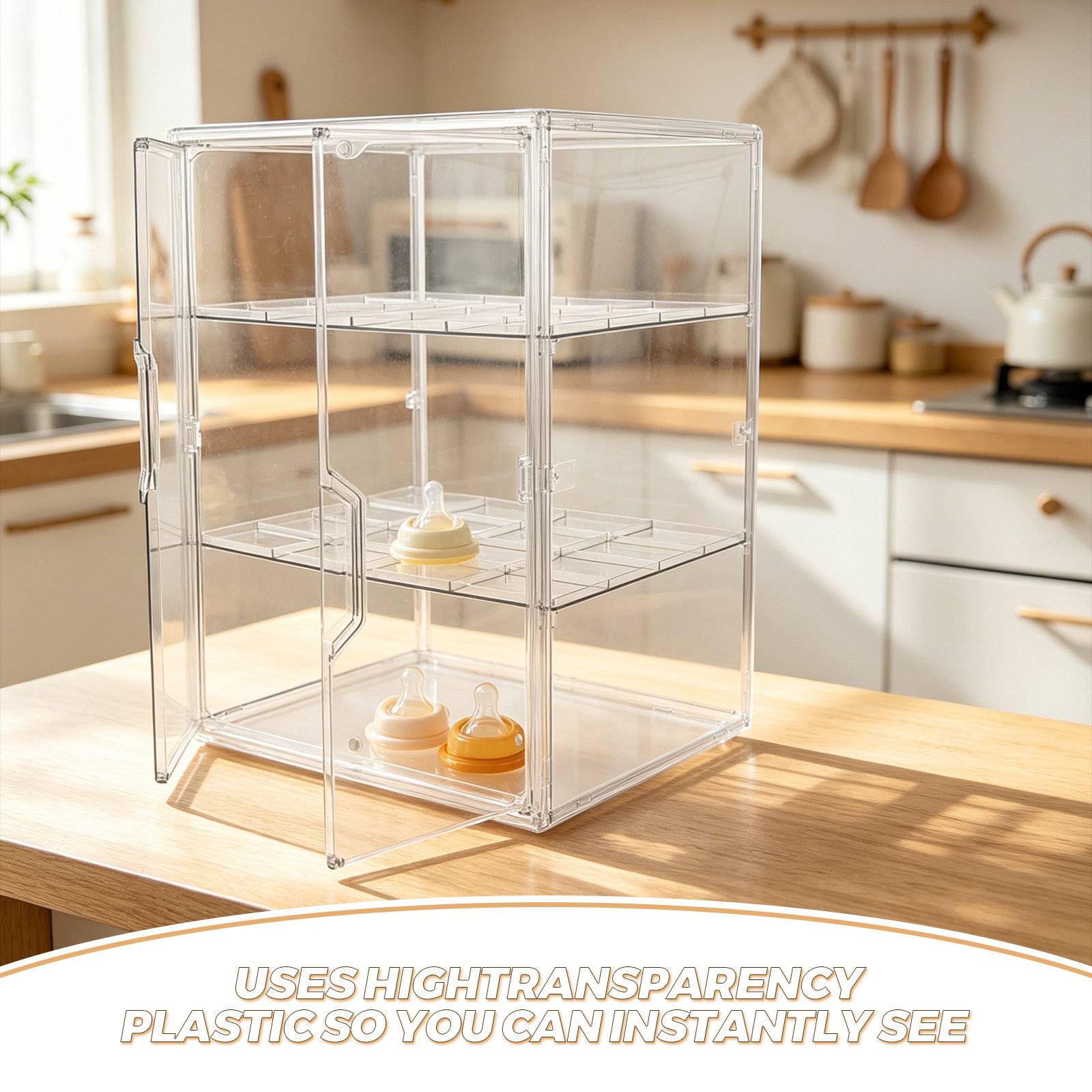 Multi-Layer Clear Baby Bottle  - đánh giá và giá Baby Nursery Organizer
