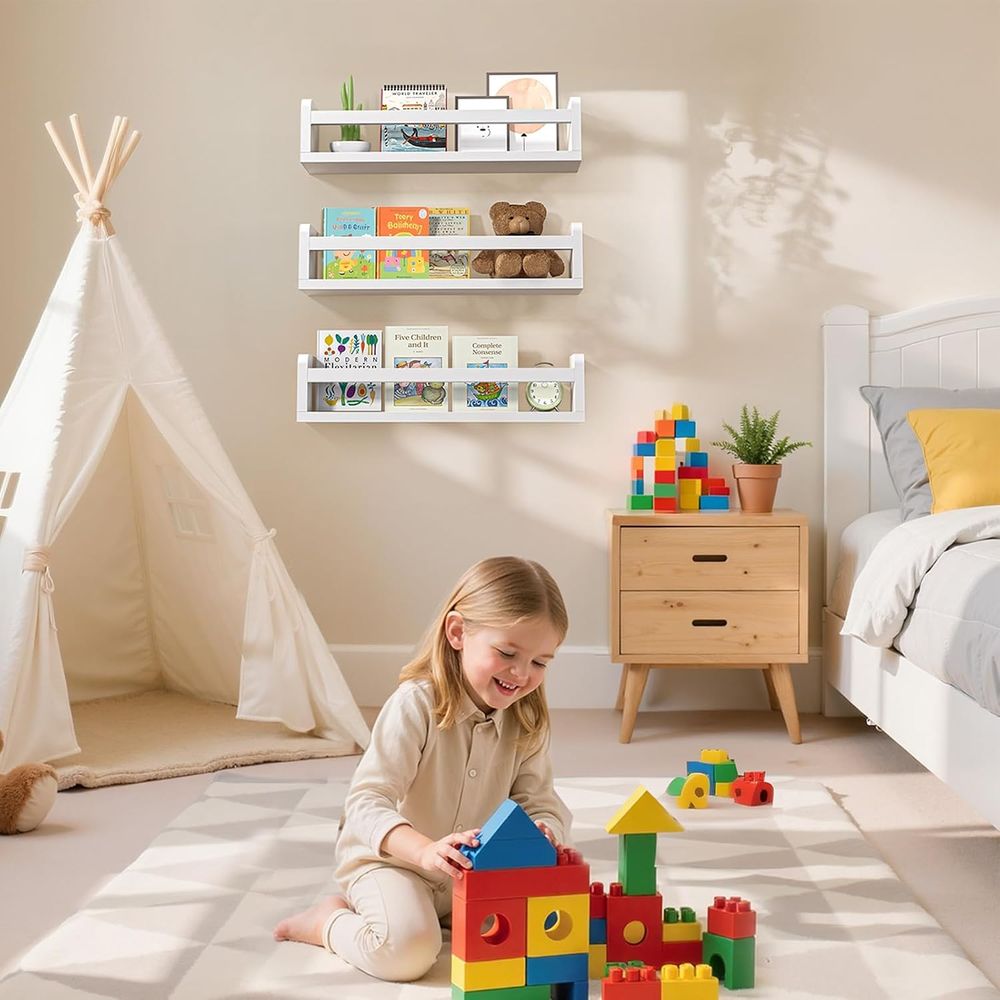 White Wooden Baby and Kids Boo - đánh giá và giá Baby Nursery Bookshelf
