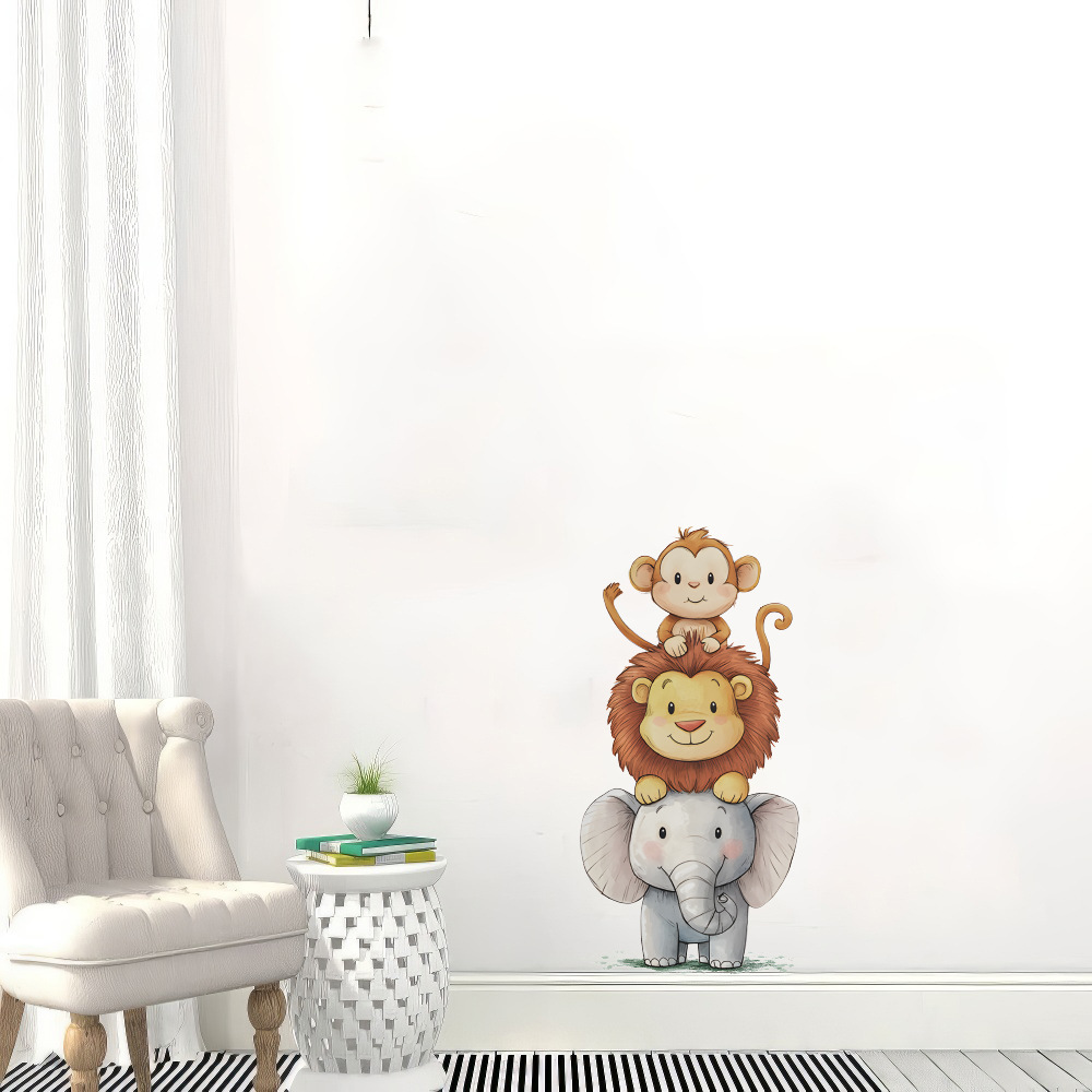 Cute Forest Animals Wall Stick - đánh giá và giá Baby Nursery Wallpaper