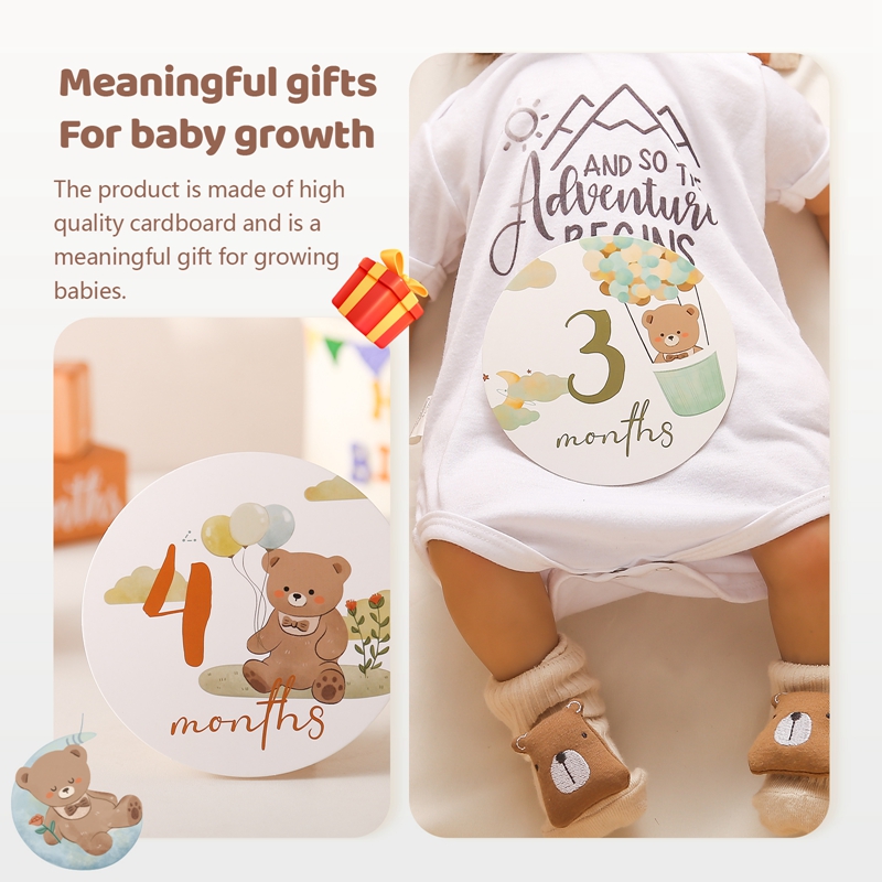 Baby Paper Milestone Number Mo - đánh giá và giá Milestone Card Set