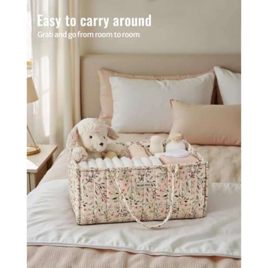 Floral Diaper Caddy Organizer, - đánh giá và giá Baby Nursery Must Haves