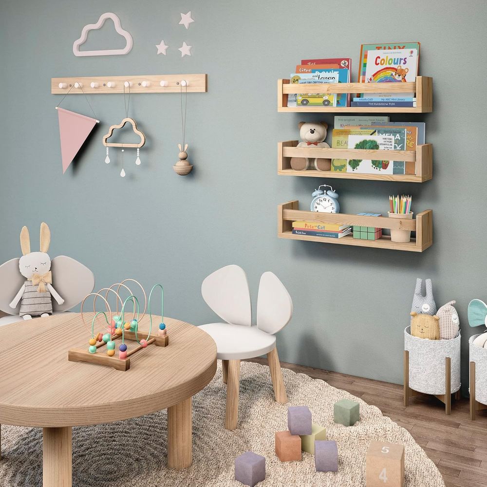 Nursery Book Shelves, Set o 3  - đánh giá và giá Baby Nursery Bookshelf