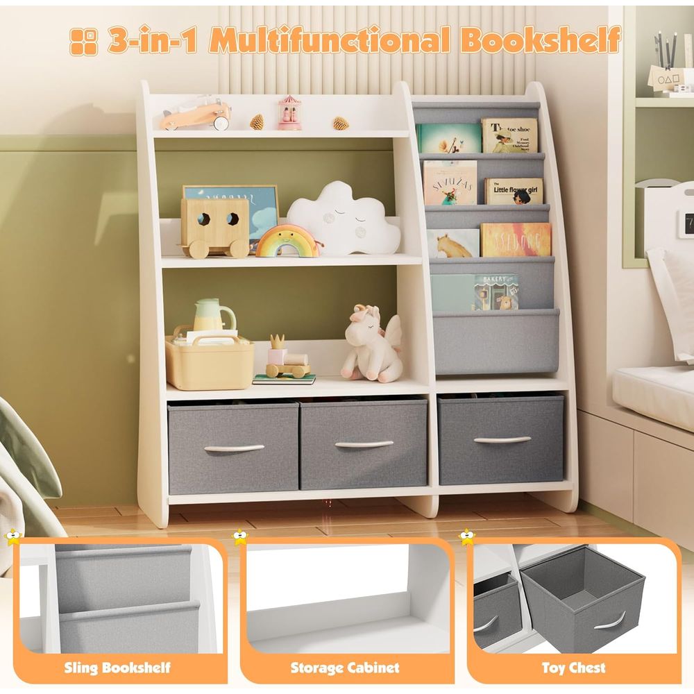 ES Kids Bookshel and Toy Stora - đánh giá và giá Baby Nursery Bookshelf