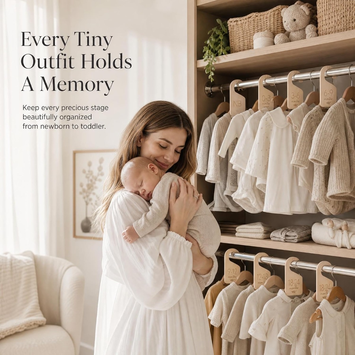 Beautiful Wooden Baby Closet D - đánh giá và giá Baby Nursery Organizer