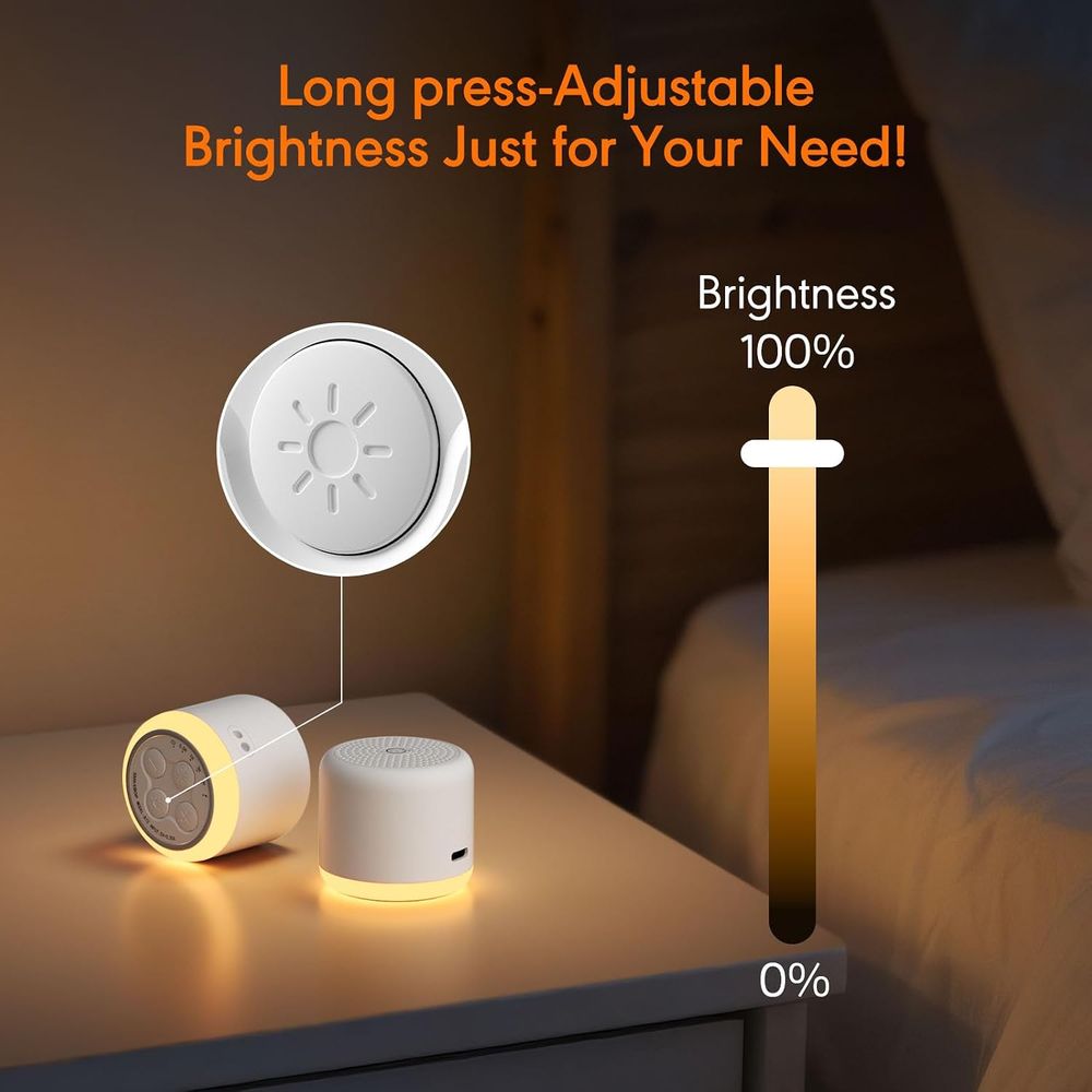 White Noise Machine with Night - đánh giá và giá Baby Sound Machine White