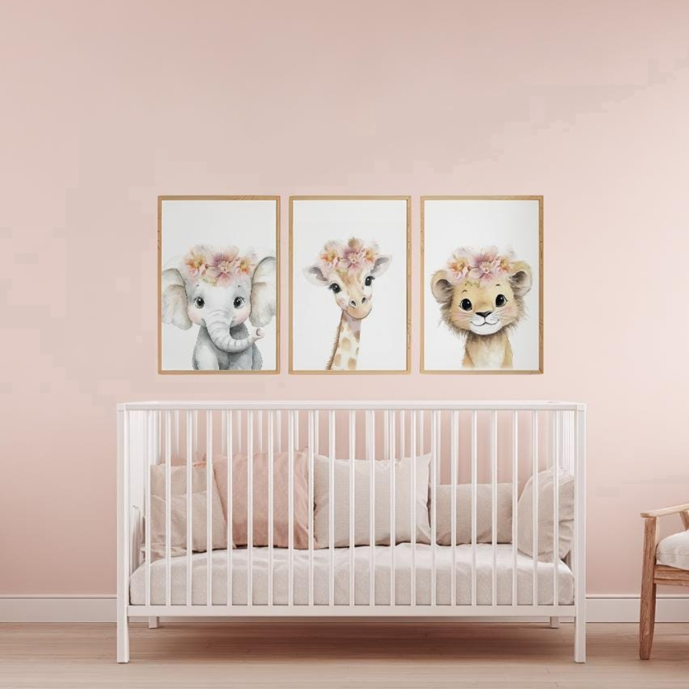 Baby Girl Nursery Wall Art Set - đánh giá và giá Baby Nursery Kit