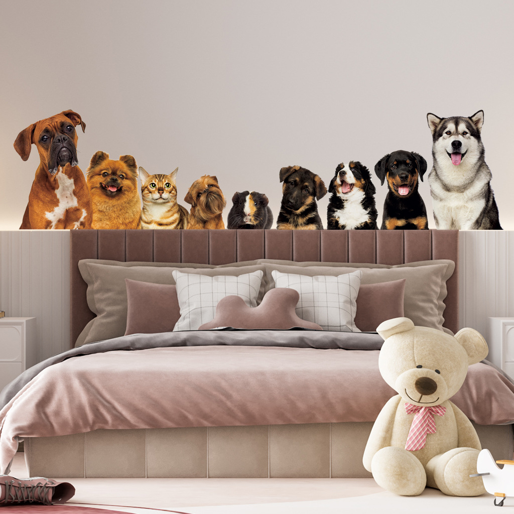 C30# 9 Cute Cats And Dogs Wall - đánh giá và giá Baby Nursery Wallpaper