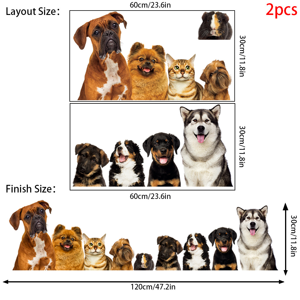 C30# 9 Cute Cats And Dogs Wall - đánh giá và giá Baby Nursery Wallpaper