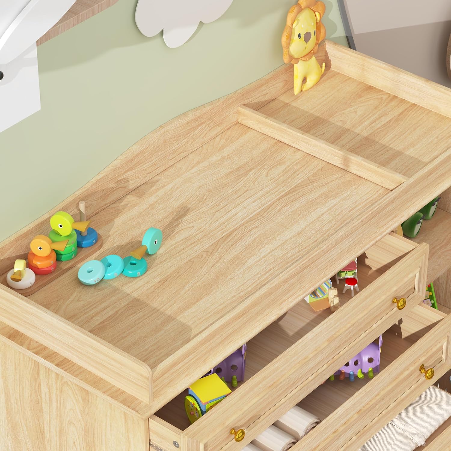 St.Mandyu Wood Changing Table  - đánh giá và giá Baby Nursery Dresser