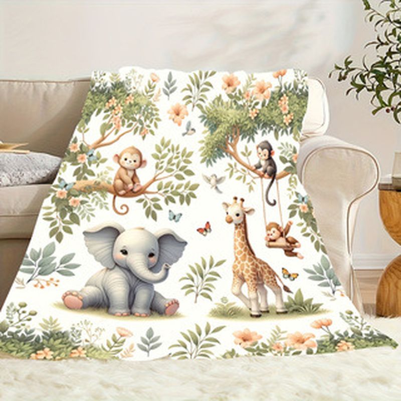 VIKAMA Watercolor Jungle Anima - đánh giá và giá Baby Nursery Fabric