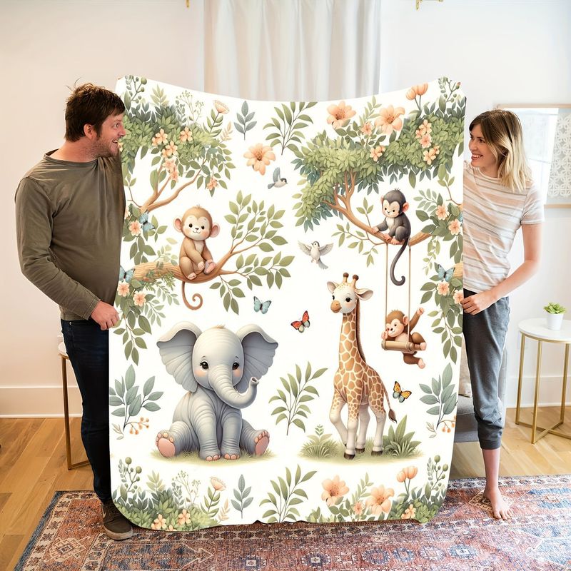 VIKAMA Watercolor Jungle Anima - đánh giá và giá Baby Nursery Fabric