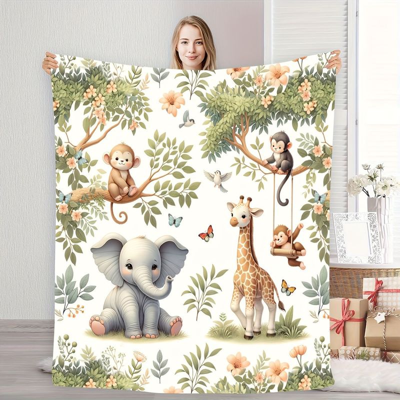 VIKAMA Watercolor Jungle Anima - đánh giá và giá Baby Nursery Fabric