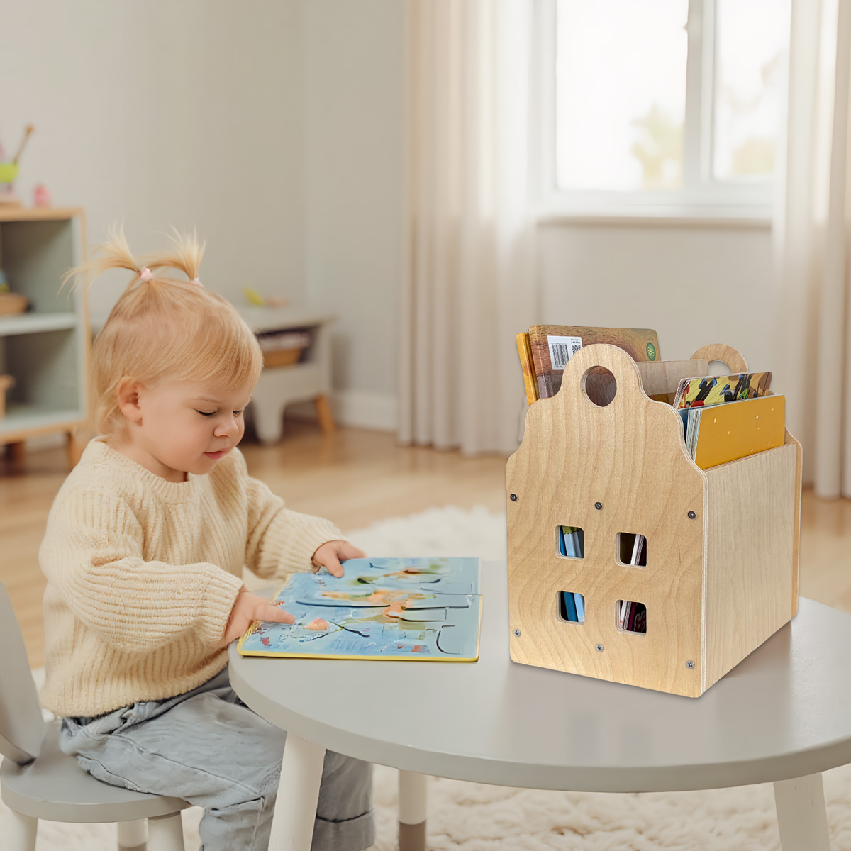 Toddler Bookshelf Double-Sided - đánh giá và giá Baby Nursery Bookshelf