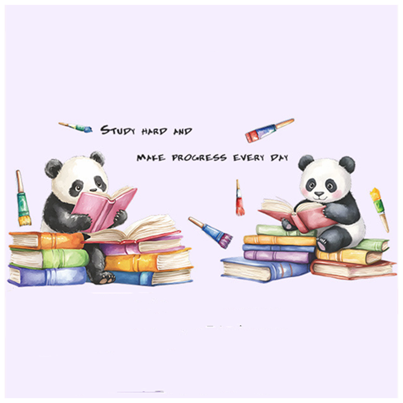 Study Read Cute Baby Panda 3D  - đánh giá và giá Baby Nursery Murals