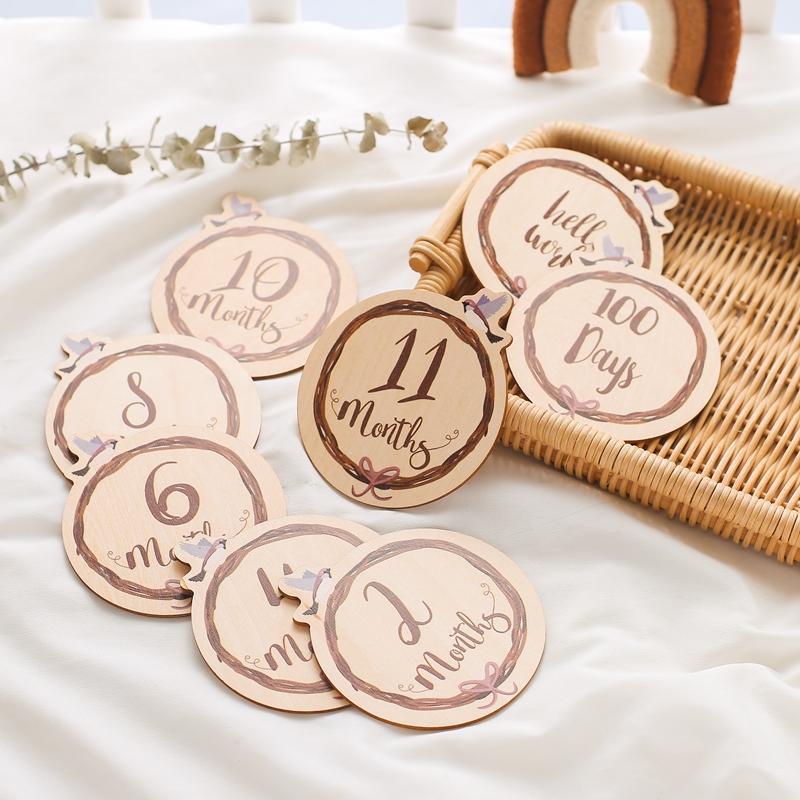 8Pcs Wooden Baby Milestone Car - đánh giá và giá Milestone Card Set