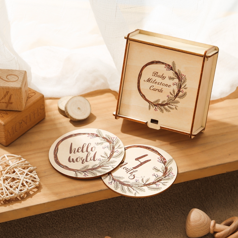 8Pcs Wooden Baby Milestone Car - đánh giá và giá Milestone Card Set