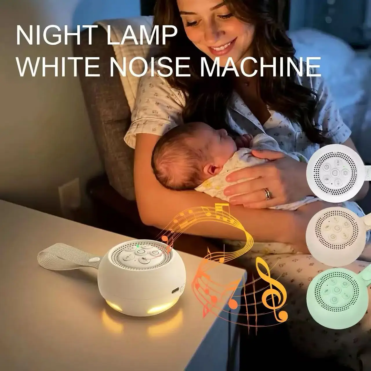 White Noise Machine With Warm  - đánh giá và giá Baby Sound Machine White