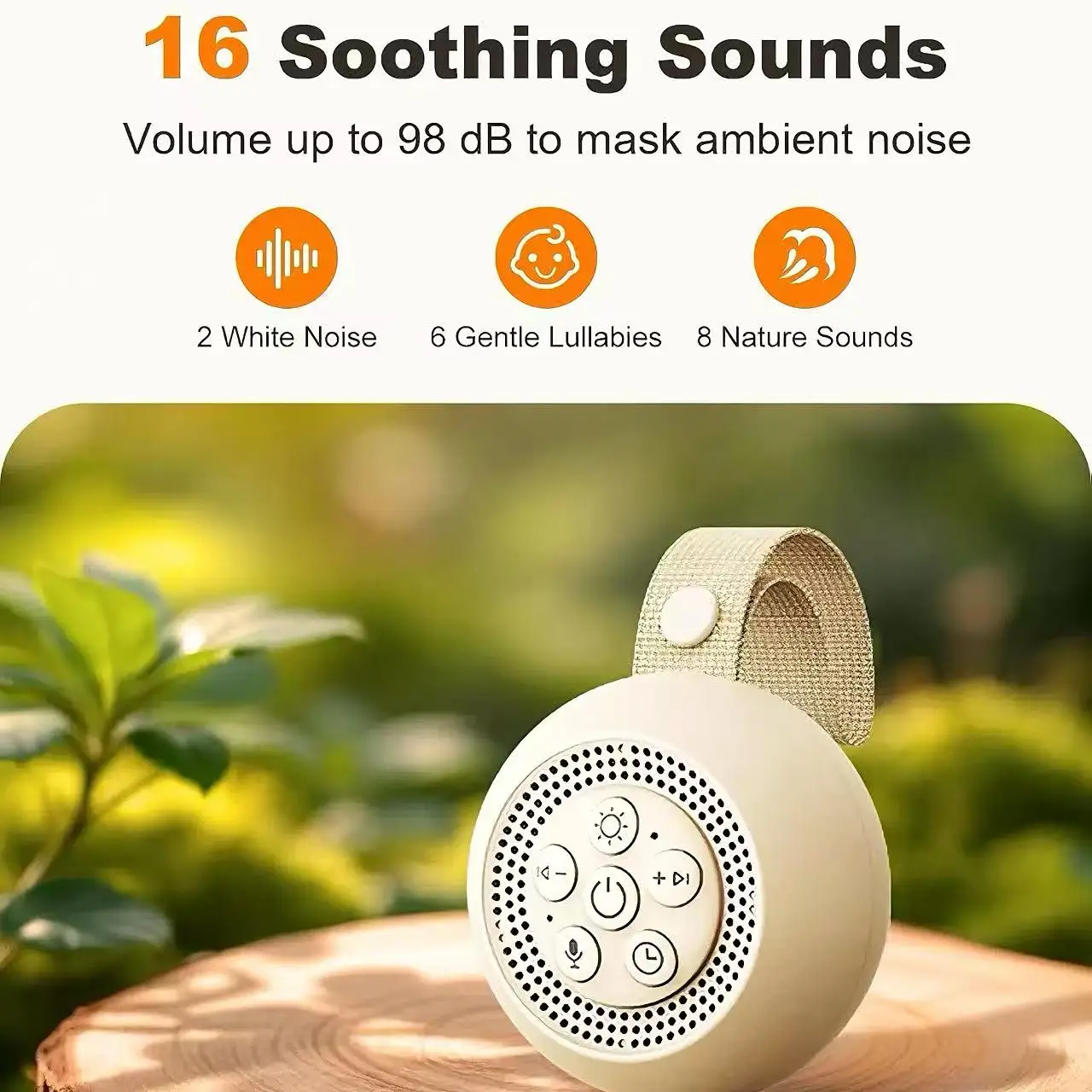 White Noise Machine With Warm  - đánh giá và giá Baby Sound Machine White