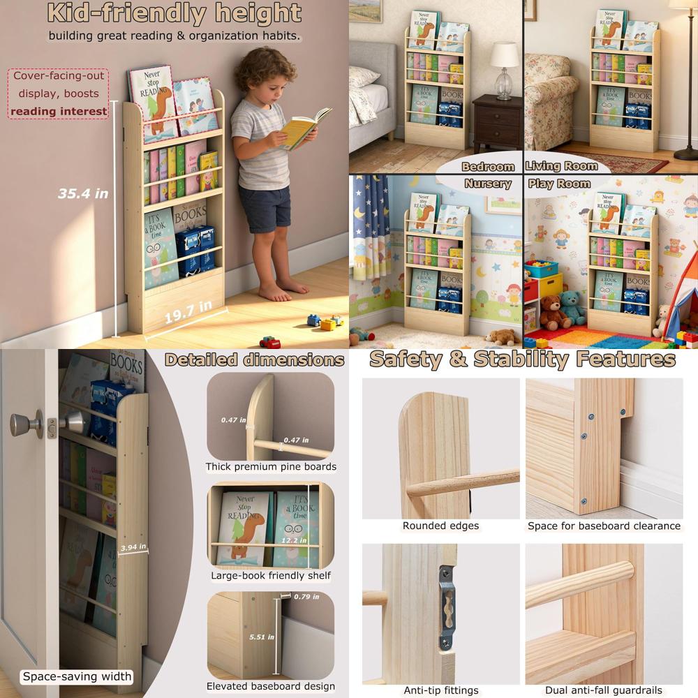 Behind The Door Bookshel - Mon - đánh giá và giá Baby Nursery Bookshelf