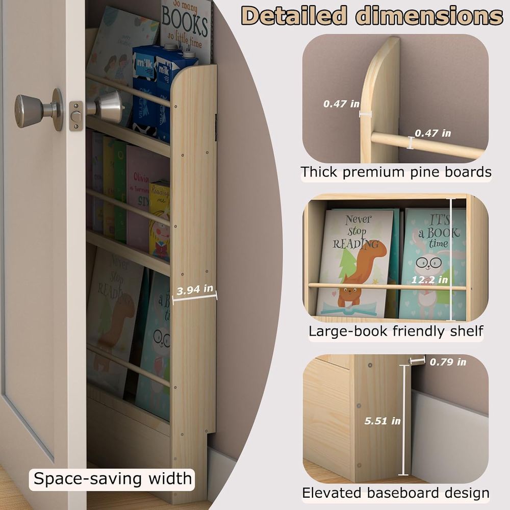 Behind The Door Bookshel - Mon - đánh giá và giá Baby Nursery Bookshelf