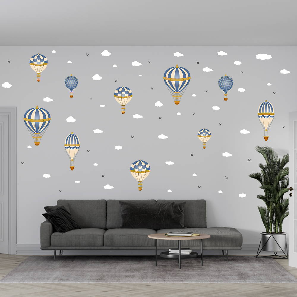 Hoạt Hình Khí Cầu Khí Nóng Đám - đánh giá và giá Baby Nursery Murals