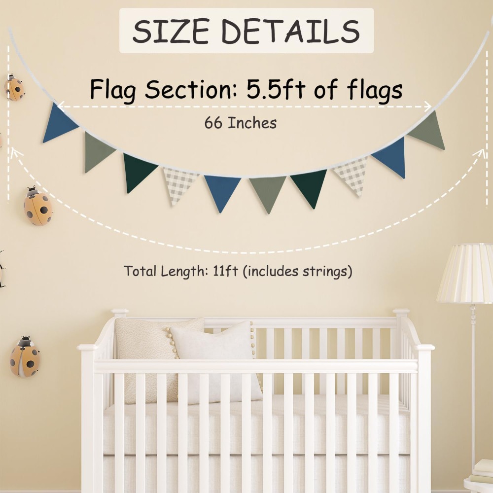 11ft Garland Triangle Banners  - đánh giá và giá Baby Nursery Fabric