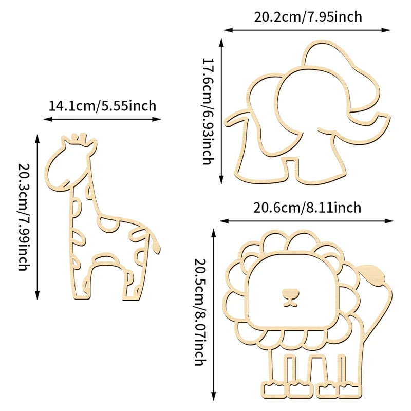 3pcs  Hollow Animals Figurine  - đánh giá và giá Baby Nursery Kit