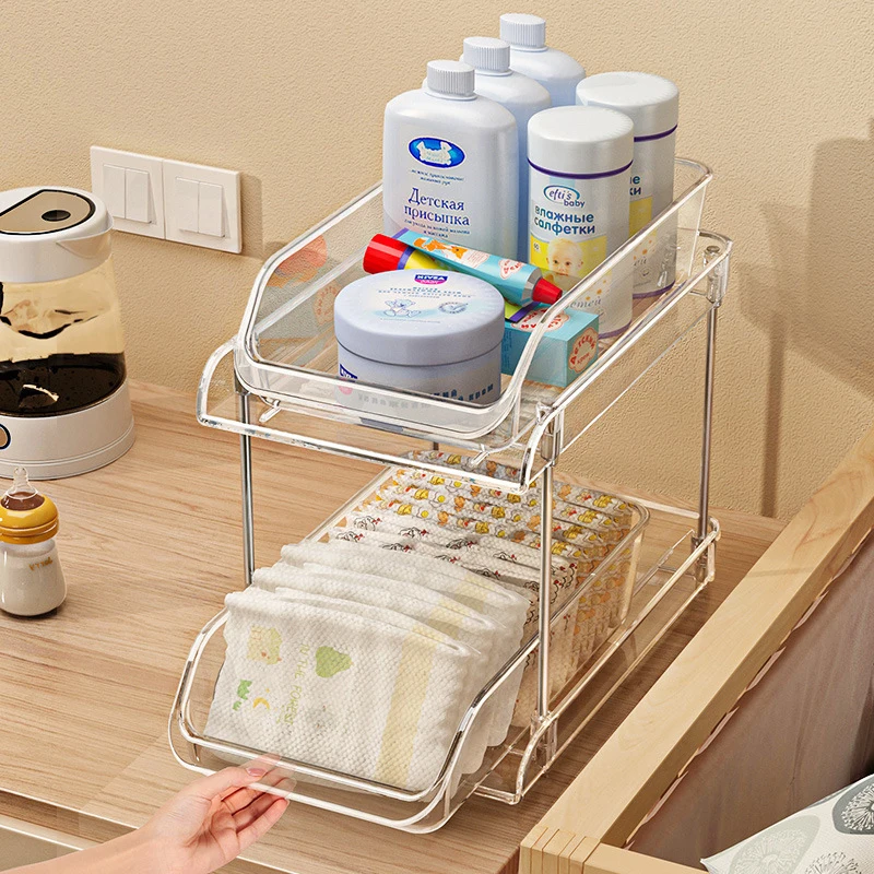 2 Tier Clear Multi-layer Baby  - đánh giá và giá Baby Nursery Organizer