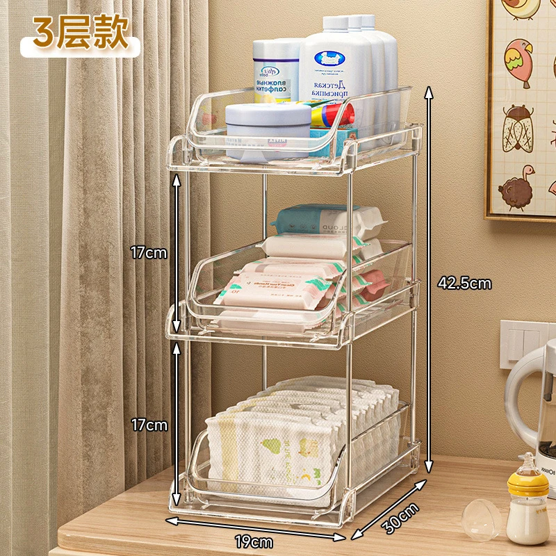2 Tier Clear Multi-layer Baby  - đánh giá và giá Baby Nursery Organizer